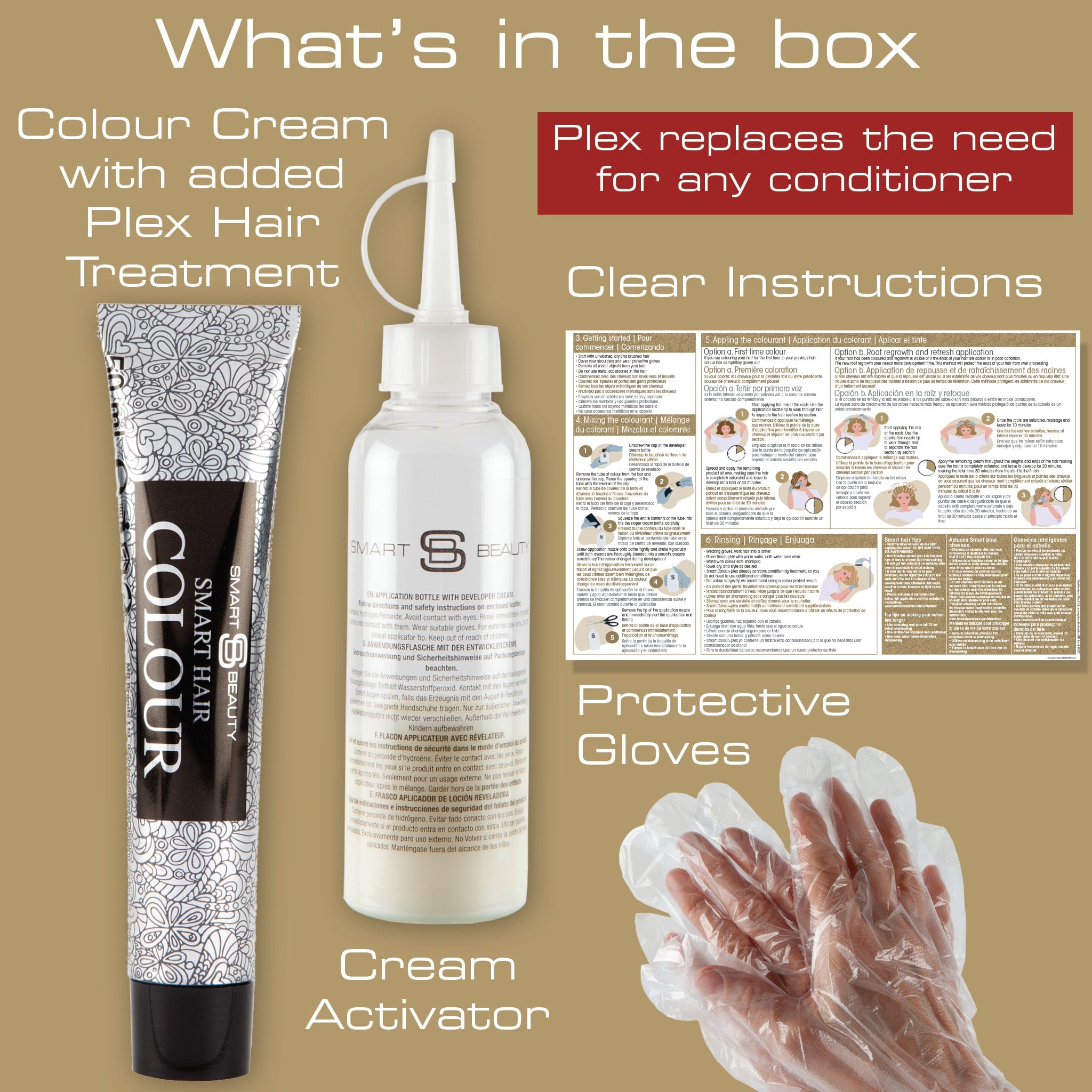 Smart Beauty Platinum Blonde Hair Dye with added plex treatment for stronger, healthier hair during the colouring process